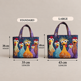 Colourful Chicken Print | Handcrafted Bag