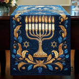 Illuminated Menorah | Quilted Table Runner