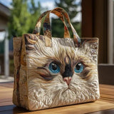 A White Cat Blue Eyes | Handcrafted Bag