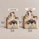 A White Cat Blue Eyes | Handcrafted Bag
