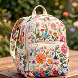 Colourful Wildflowers | Quilted Backpack
