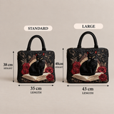 Cat and Books | Handcrafted Bag