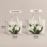 Chic White Lily | Handcrafted Bag