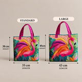 Quilted Rainbow Flamingo | Handcrafted Bag