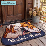 Featuring Faithful Bulldog | Shaped Doormat
