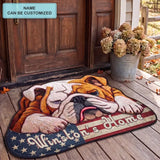 Featuring Faithful Bulldog | Shaped Doormat