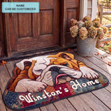 Featuring Faithful Bulldog | Shaped Doormat