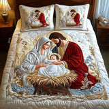 Santa Claus Enchantment | 3-Piece Handcrafted Bedding Set