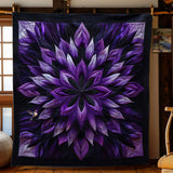 Mystic Purple Bloom | Quilted Blanket