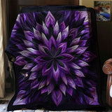 Mystic Purple Bloom | Quilted Blanket