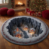 For Alpine Christmas Village | Round Rug