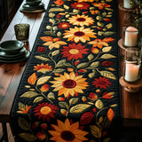 Autumn Sunflower | Quilted Table Runner