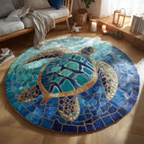 Azure Voyage Circular Rug | Round Rug