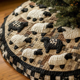 Baa in the Breeze | Quilted Christmas Tree Skirt