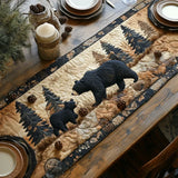 Black Bear Family | Quilted Table Runner