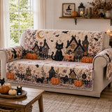 Black Cat Village | Quilted Sofa Cover