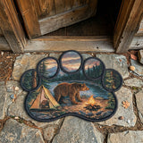 Campfire Bear Night | Shaped Doormat