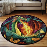 Celestial Roar Round Quilted Mat | Quilted Round Mat
