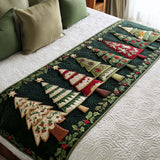 Quilted Christmas Forest | Quilted Bed Runner