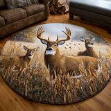 Timeless with Classic Deer | Quilted Round Mat