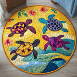 Coastal Serenity Round Quilted Mat | Quilted Round Mat