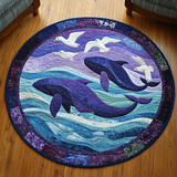 Coral Reef Harmony Round Quilted Mat | Quilted Round Mat