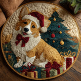 Corgi Themed | Quilted Round Mat