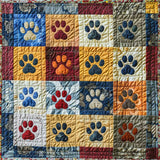 Dog Footprint WM1008080CL | Quilted Blanket