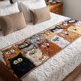 Featuring Hilarious Cats | Quilted Bed Runner