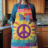 Hippie Peace Sign | Quilted Apron