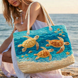 Golden Turtle Coast | Handcrafted Beach Bag