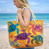 Coral Turtle Dreams | Handcrafted Beach Bag