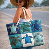 Azure Turtle | Handcrafted Beach Bag