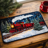 Twilight Snow Express | Quilted Placemat