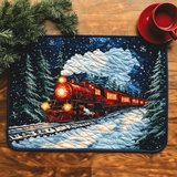 Twilight Snow Express | Quilted Placemat