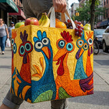 Chicken Fun | Quilted Shopping Bag