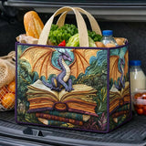 Dragon Library | Quilted Shopping Bag