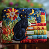 Cat and Book | Quilted Purse