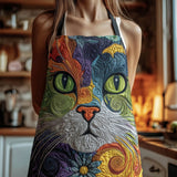 Swirly Cat | Quilted Apron