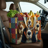 Basset Hound Assemble | Quilted Shopping Bag