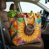 Floral Sunburst | Quilted Shopping Bag