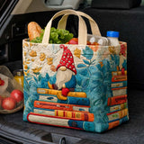 Reading Gnome | Quilted Shopping Bag