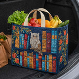 Owl Library | Quilted Shopping Bag