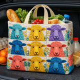 Colourful Sheep | Quilted Shopping Bag