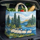 Lakeside Sheep | Quilted Shopping Bag