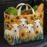 Sunflower Sheep | Quilted Shopping Bag