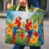 Scarlet Jungle | Quilted Shopping Bag