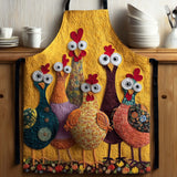 Funky Chicken | Quilted Apron