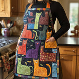 Playful Cat | Quilted Apron