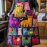 Playful Cat | Quilted Apron